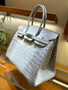 Hermès Birkin 35 Himalaya Niloticus Crocodile Palladium Hardware