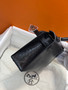 Hermes Mini Kelly II 20 Black Lizard