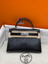 Hermes Mini Kelly II 20 Black Lizard