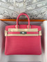 Hermes Rose Extreme Birkin 25 alligator crocodile with Palladium hardware