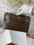 Hermes Etoupe Mini Kelly Pochette Crocodile Niloticus with Palladium Hardware