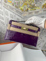 Hermes Cassis Mini Kelly Pochette Crocodile Niloticus with Gold Hardware