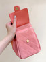  CHANEL 25 SMALL HANDBAG PINK SUEDE