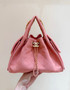  CHANEL 25 SMALL HANDBAG PINK SUEDE