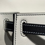 Hermès Special Order (HSS) Kelly Pochette Craie and Black Swift Palladium Hardware
