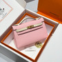 Hermès Special Order (HSS) Kelly Pochette Craie and Pink Sakura Swift Gold Hardware