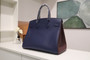 Hermés Birkin 35 Bleu Saphire Taurillon Novillo Double Palladium Hardware “Birkin Futurisme”, MFW2025