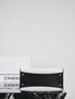 CHANEL SMALL 25 HOBO BAG White Raffia & Black Calfskin | Antique Gold Hardware