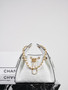 CHANEL SMALL 25 HOBO BAG White Raffia & Black Calfskin | Antique Gold Hardware