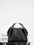 CHANEL SMALL 25 HOBO BAG Black Raffia & White Calfskin | Antique Gold Hardware