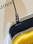 Manolo Blahnik Hangi Petinia Crystal Yellow Silk Clutch