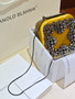 Manolo Blahnik Hangi Petinia Crystal Yellow Silk Clutch