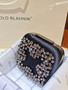 Manolo Blahnik Hangi Petinia Crystal BlackSilk Clutch