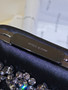 Manolo Blahnik Hangi Petinia Crystal BlackSilk Clutch