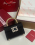 Roger Vivier Efflorescence Mini Bag in Satin Black