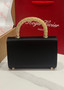 Roger Vivier Efflorescence Mini Bag in Satin Black