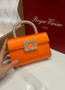 Roger Vivier Efflorescence Mini Bag in Satin Orange
