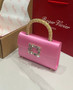 Roger Vivier Efflorescence Mini Bag in Satin Pink