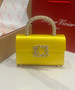 Roger Vivier Efflorescence Mini Bag in Satin Yellow
