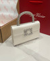 Roger Vivier Efflorescence Mini Bag in Satin White