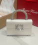 Roger Vivier Efflorescence Mini Bag in Satin White