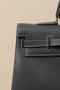 Hermès Kelly Flat 35 Handbag in Graphite with Palladium Hardware