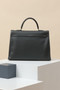 Hermès Kelly Flat 35 Handbag in Graphite with Palladium Hardware