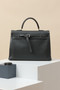 Hermès Kelly Flat 35 Handbag in Graphite with Palladium Hardware
