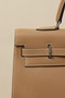 Hermès Kelly Flat 35 Handbag Palladium Hardware Chai