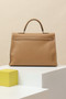 Hermès Kelly Flat 35 Handbag Palladium Hardware Chai