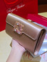 Roger Vivier Efflorescence Satin Pochette Gold