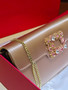 Roger Vivier Efflorescence Satin Pochette Gold