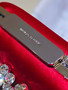 Manolo Blahnik Hangi Petinia Crystal Silk Clutch