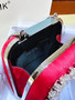 Manolo Blahnik Hangi Petinia Crystal Silk Clutch
