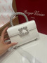 Roger Vivier Efflorescence Mini Bag in Satin White