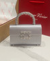 Roger Vivier Efflorescence Mini Bag in Satin Silver
