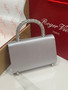 Roger Vivier Efflorescence Mini Bag in Satin Silver