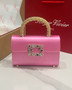 Roger Vivier Efflorescence Mini Bag in Satin Pink