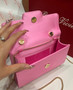 Roger Vivier Efflorescence Mini Bag in Satin Pink