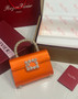 Roger Vivier Efflorescence Mini Bag in Satin Orange