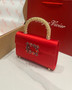 Roger Vivier Efflorescence Mini Bag in Satin Red