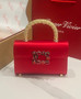 Roger Vivier Efflorescence Mini Bag in Satin Red