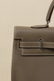 Hermès Kelly Flat 35 Handbag Etoupe Palladium Hardware
