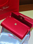 Roger Vivier Efflorescence Satin Pochette Red