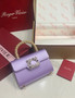 Roger Vivier Efflorescence Mini Bag in Satin Lavender