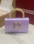Roger Vivier Efflorescence Mini Bag in Satin Lavender