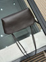 The Row Terrasse Logo Bag Deep Brown Original Lambskin 23cm