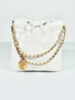 CHANEL MINI 22 BAG White Shiny Calfskin | Gold-Tone Hardware | SS25 Collection