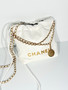 CHANEL MINI 22 BAG White Shiny Calfskin | Gold-Tone Hardware | SS25 Collection