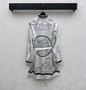 Silk Printed Belt Shirt Dress / Long Sleeve